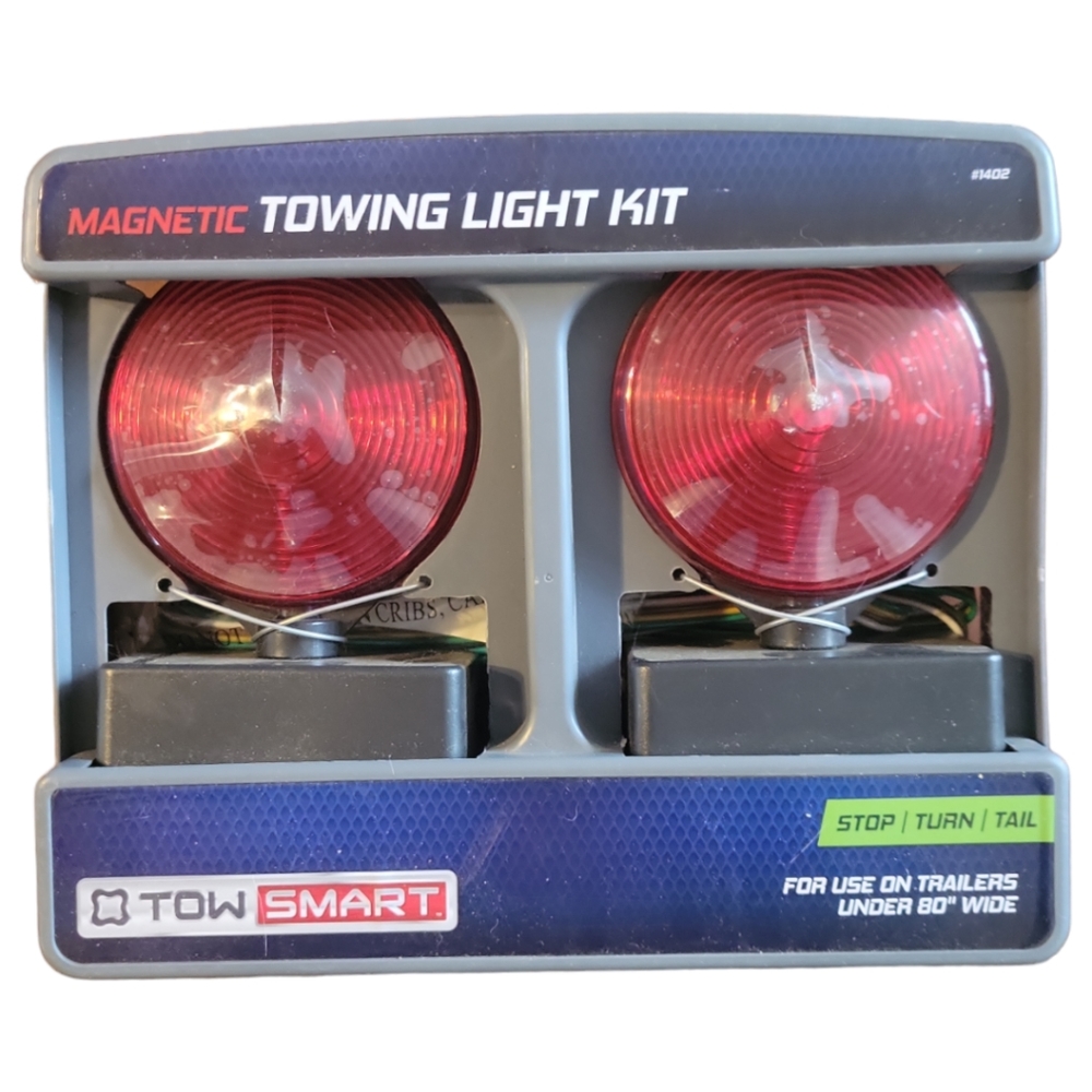 Tow Smart Magnetic Towing Light Kit Stop/Turn/Tail Lights Trailer Motorhome 80"